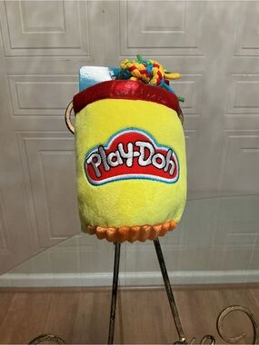 Hasbro Play-Doh Squeaker Crinkle Rope Dog Pet Plush Toy 8" NEW